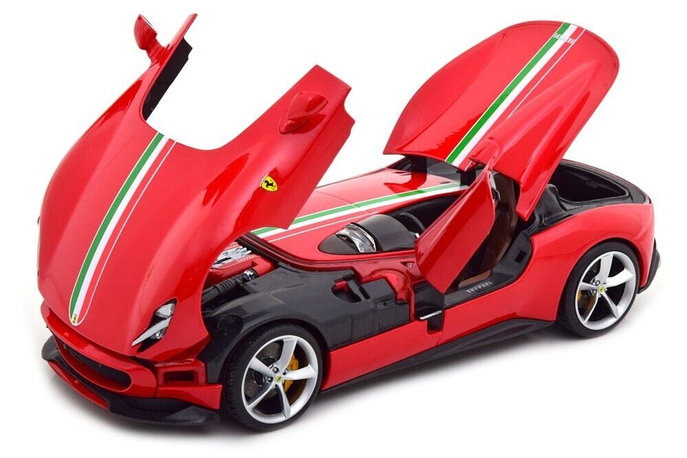 1/18 Bburago Ferrari Monza SP1 in Red Diecast Model Car with Opening Parts