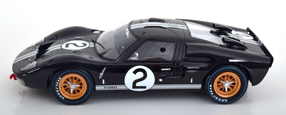 1966 FORD GT40 MK2 #2 BLACK 1966 LeMANS WINNER 1/12 Scale Model Car by CMR