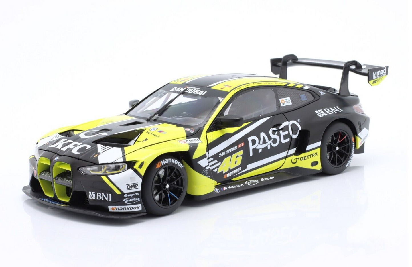 BMW M4 GT3 WRT  24HR DUBAI - VALENTINO ROSSI - MINICHAMPS 1/18 - BOX SET