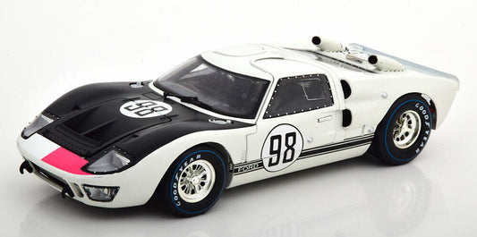 1/18 SHELBY COLLECTIBLES 1966 FORD GT-40 MK2 #98 WHITE 1966 DAYTONA