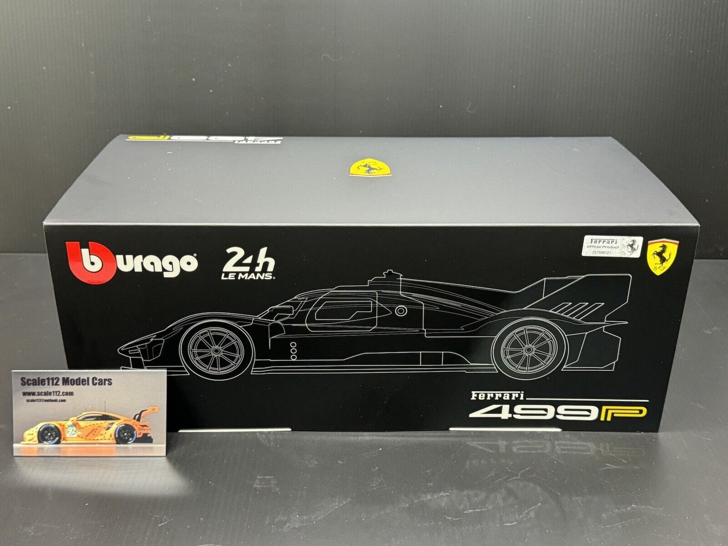 Ferrari 499P #51 Le Mans Winner 2023  1/18 Scale Model w/ Display Case Bburago