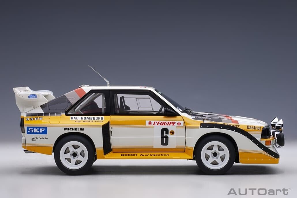 1/18 Scale Audi Quattro S1 Rally Monte Carlo 1986 #6 Model Car by AUTOart