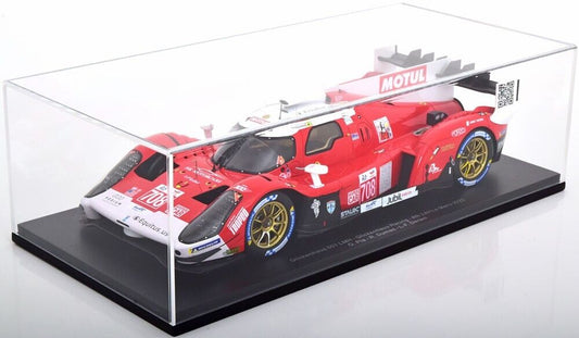 GLICKENHAUS  #708 LMH Le Mans 24hr 2022 w/ Display Case Spark 1/18 Model Car