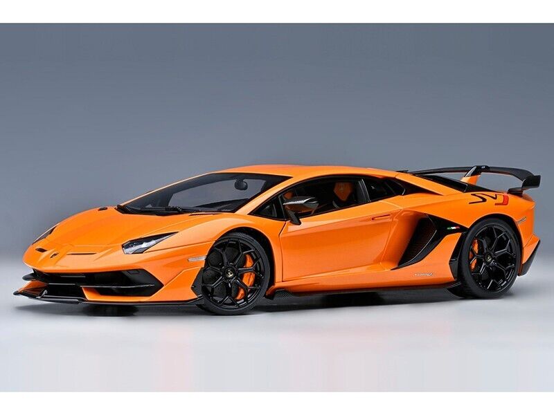 1/18 Lamborghini Aventador SVJ Arancio Atlas Pearl Orange Model Car By Autoart