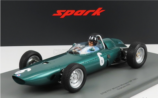 BRM P57 WINNER GP MONACO 1963 (G. HILL) WITH DISPLAY CASE SPARK 1/18 MODEL CAR