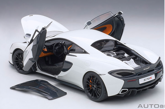 Mclaren 570S Mantis White 1/18 Model Car by Autoart