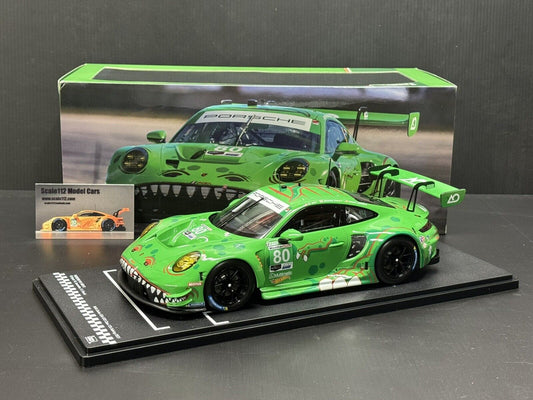 Porsche 992 GT3 R #80 12h Sebring IMSA 2023 AO Racing "Rexy" 1/18 Scale by IXO