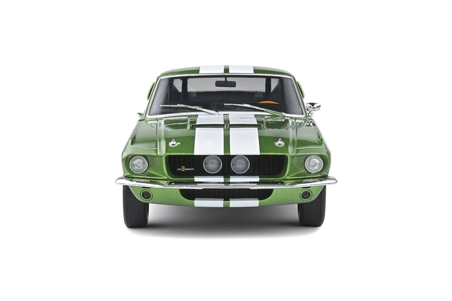 1/18 SCALE 1967 SHELBY MUSTANG GT500 LIME GREEN MODEL CAR by SOLIDO