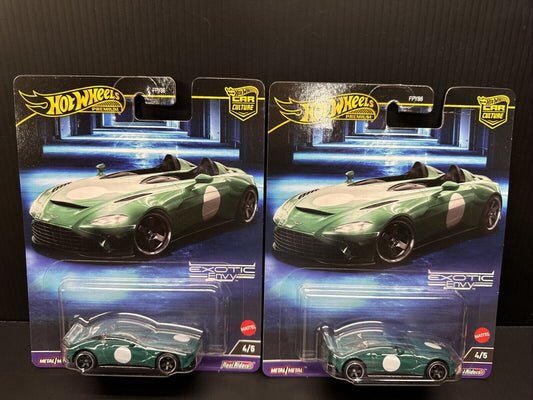 2024 Hot Wheels Car Culture Exotic Envy #4 Aston Martin V12 Speedster Lot Of 2