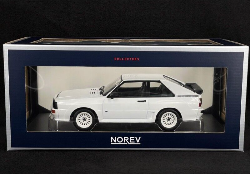 Audi Sport Quattro Alpine White 1985 Diecast Model Car 1/18 Scale by Norev