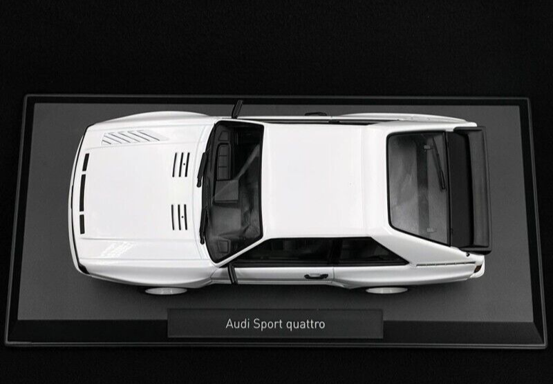 Audi Sport Quattro Alpine White 1985 Diecast Model Car 1/18 Scale by Norev