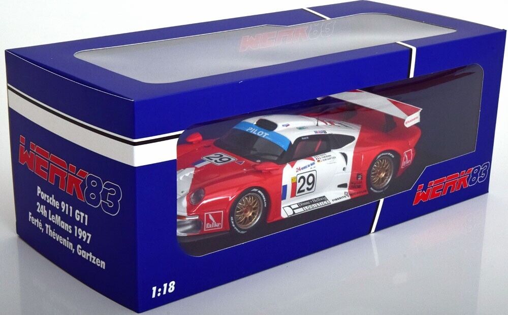 PORSCHE 911 GT1 LE MANS 1997 1/18 SCALE DIECAST MODEL CAR BY WERKS 83