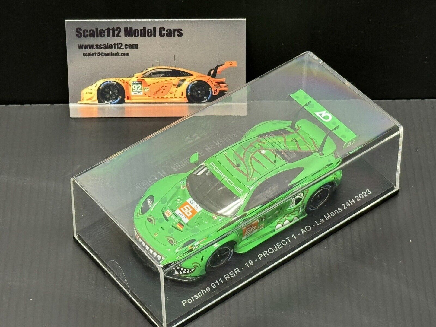 Porsche 911 RSR #56 Lemans  24Hr. 2023 AO Racing "Rexy" 1/43 Scale by Spark