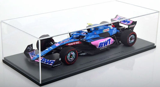 Alpine A522 #31 Esteban Ocon 2022 F1 Miami GP w/ Display Case 1/18 Spark