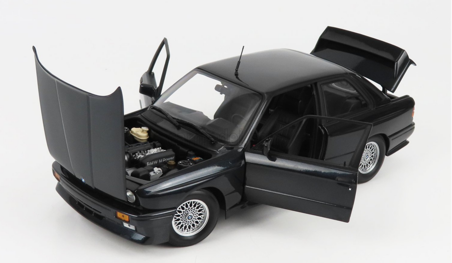 1989 BMW M3 E30 Street EVO Dark Blue Metallic Diecast Model Car 1/18 Minichamps