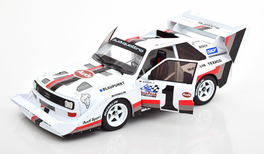 1/18 Scale CMR Audi QUATTRO S1 PIKES PEAK WINNER 1987 #1 Diecast Model Car