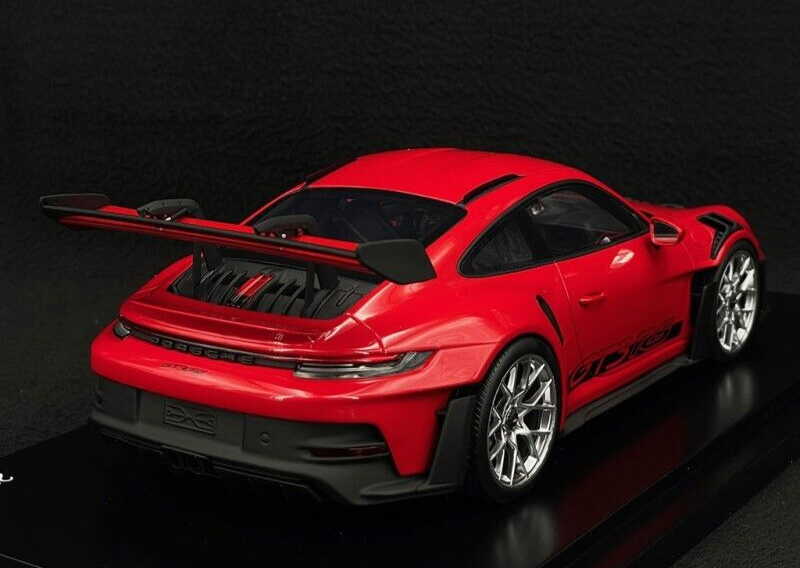 Porsche 911 992 GT3 RS Guards Red w/ Display Case  - 1/18 Spark - Dealer Edition