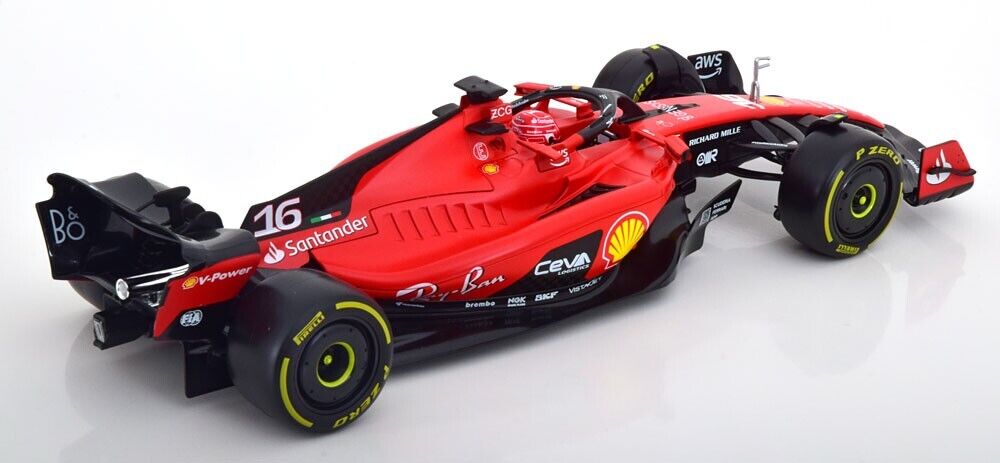 2023 Ferrari SF23 SF-23 Charles Leclerc 1/18 Scale Diecast Model Car By Bburago