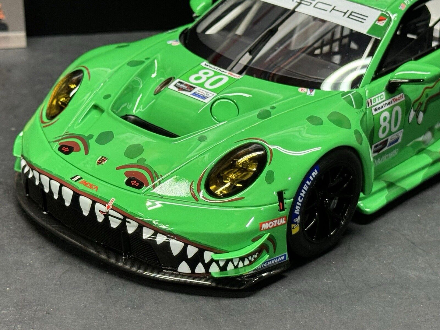 Porsche GT3 R AO Racing Rexy #80 GTD 2023 12h Sebring 1/18 Scale by Top Speed