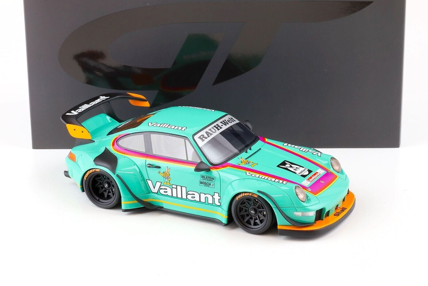 Porsche 911 (993) RWB Vaillant Livery Green 2023 1/18 Scale by GT Spirit