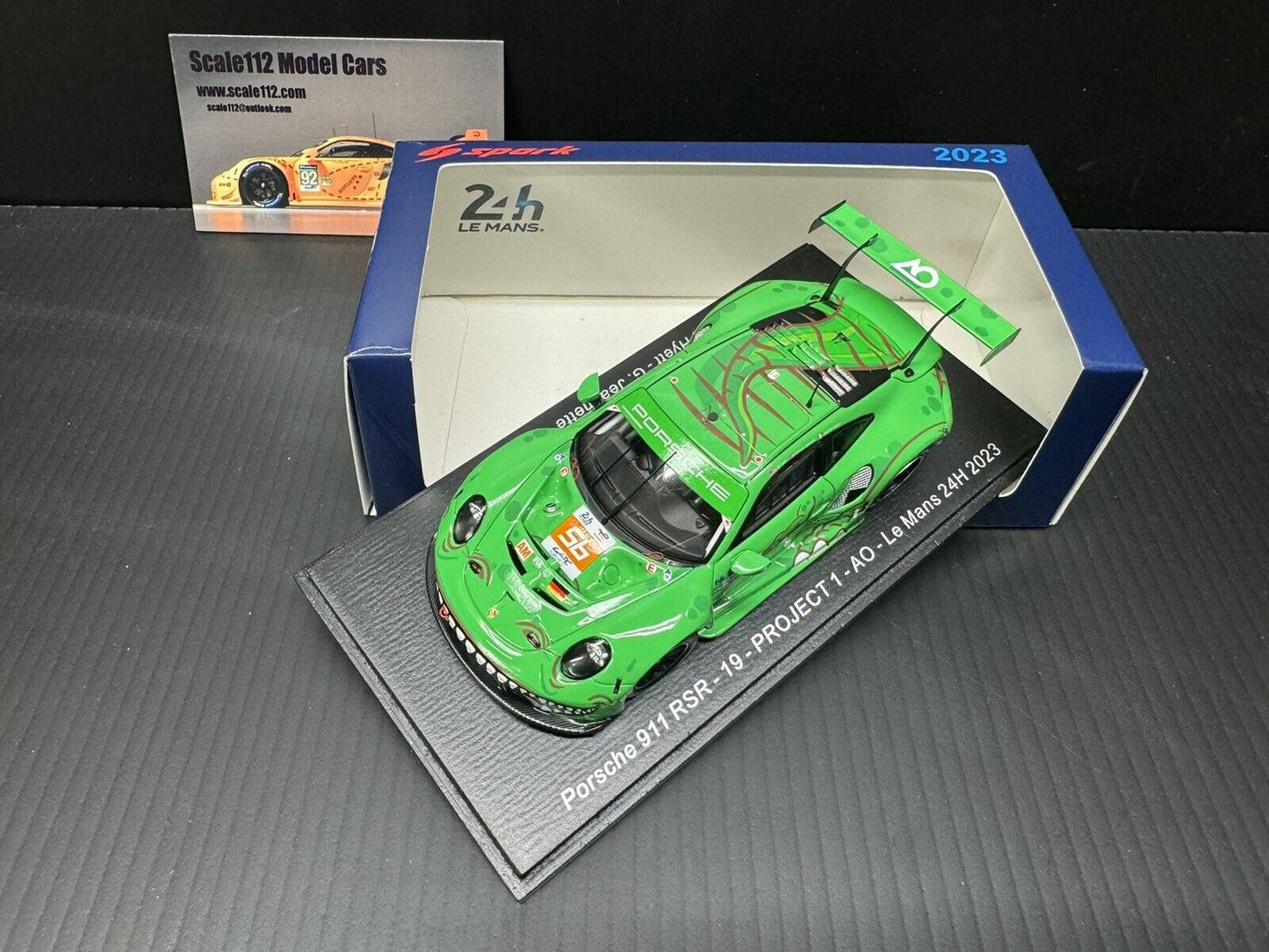 Porsche 911 RSR #56 Lemans  24Hr. 2023 AO Racing "Rexy" 1/43 Scale by Spark