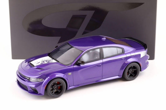 1/18 Scale - 2023 DODGE CHARGER SUPER BEE PURPLE - GT SPIRIT MODEL CAR