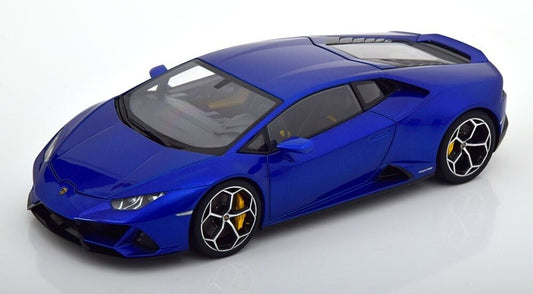 1/18 SCALE  LAMBORGHINI HURACAN EVO LU NETHUNS BLUE MODEL CAR BY AUTOART