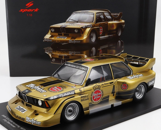 1/18 SCALE SPARK - BMW 320 - DRM TEAM WARSTEINER #4 DRM NORISRING 1977 MODEL CAR