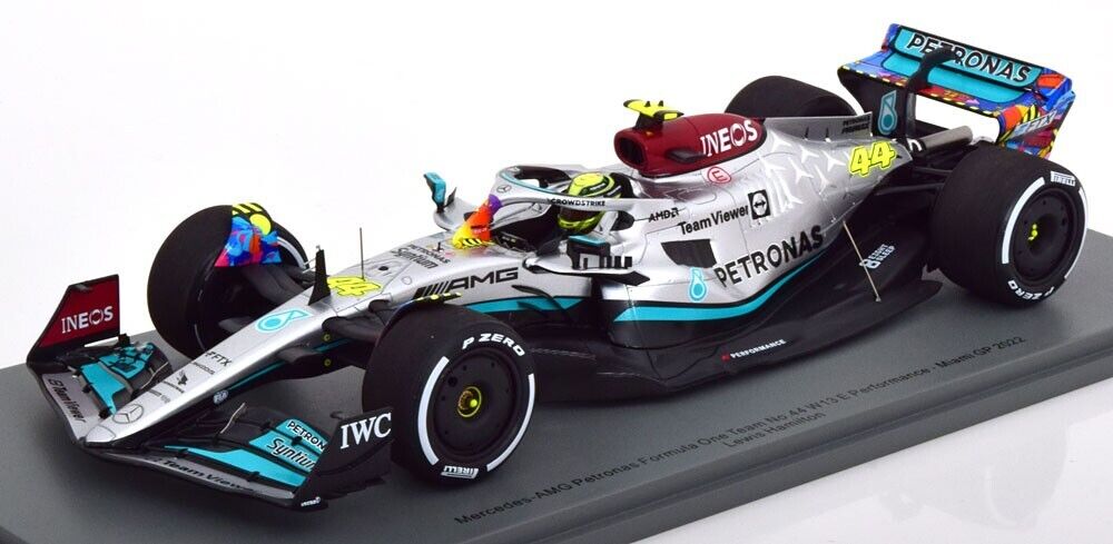 Mercedes-AMG Petronas W13 2022 Miami GP Hamilton #44 1/18 Scale Spark Model Car