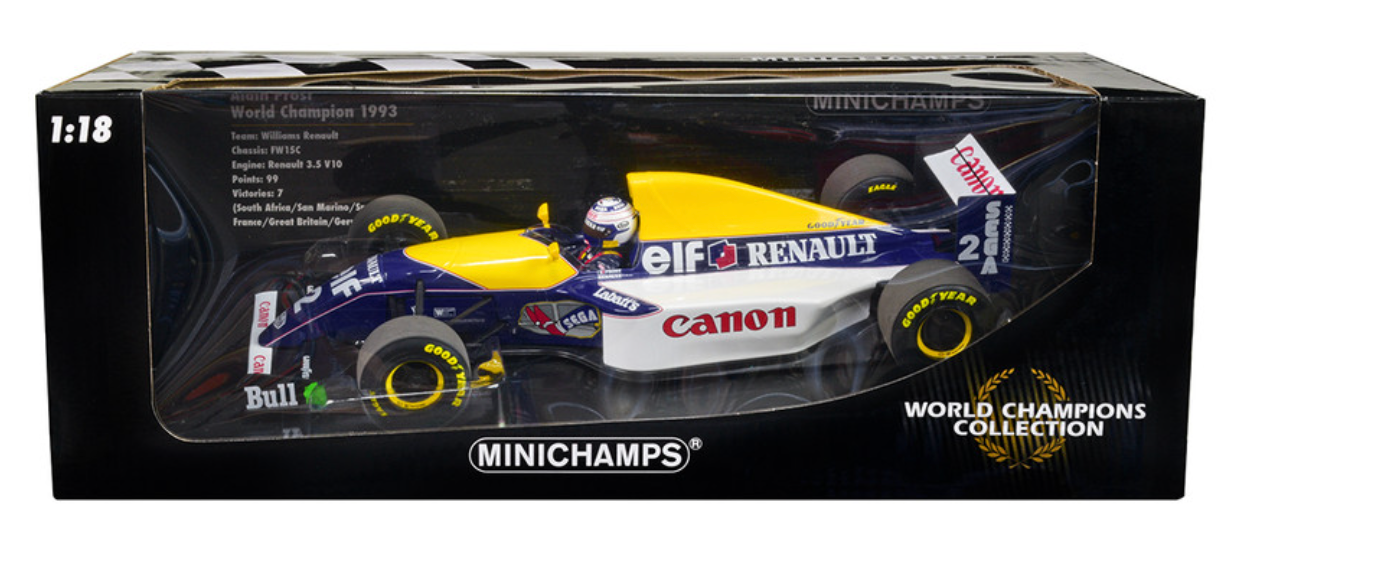 Williams Renault FW15C 1993 Alain Prost #2  1/18 MINICHAMPS Diecast Model Car