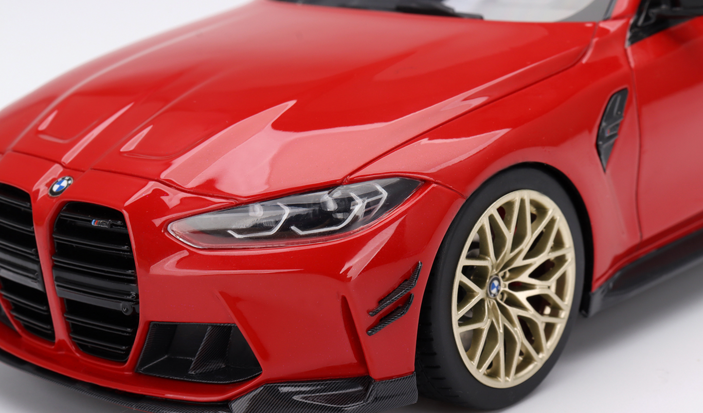 2023 BMW M3 M-Performance (G80) Toronto Red Model Car 1/18 Scale Top Speed