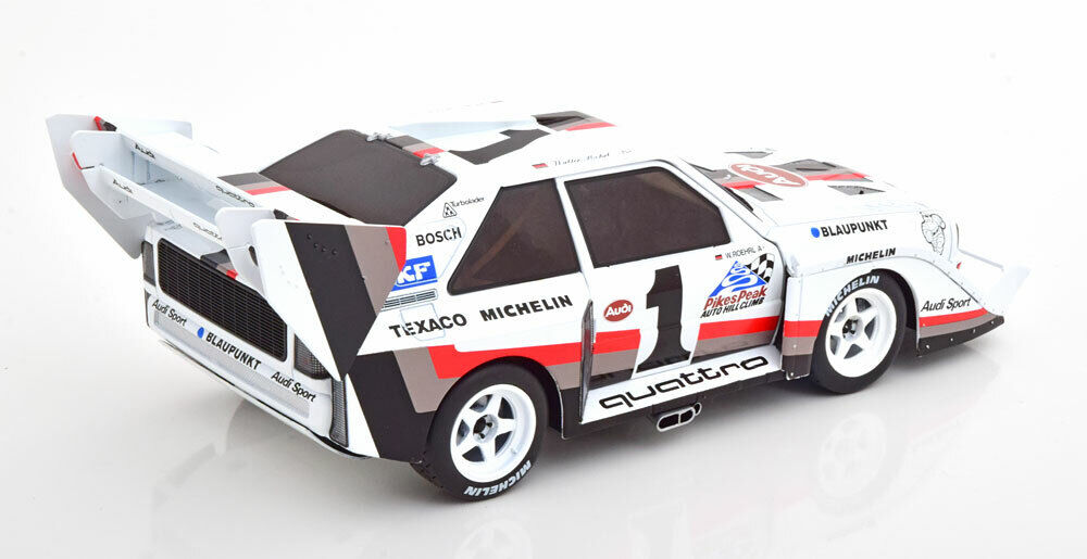 1/18 Scale CMR Audi QUATTRO S1 PIKES PEAK WINNER 1987 #1 Diecast Model Car