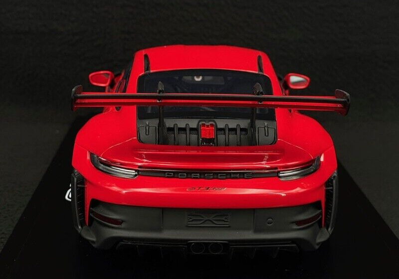 Porsche 911 992 GT3 RS Guards Red w/ Display Case  - 1/18 Spark - Dealer Edition