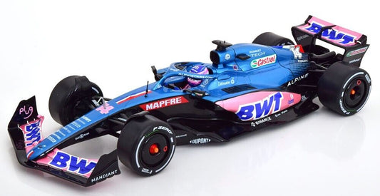 1/18 Scale Solido Fernando Alonso Alpine A522 #14 2022 F1 Monaco GP