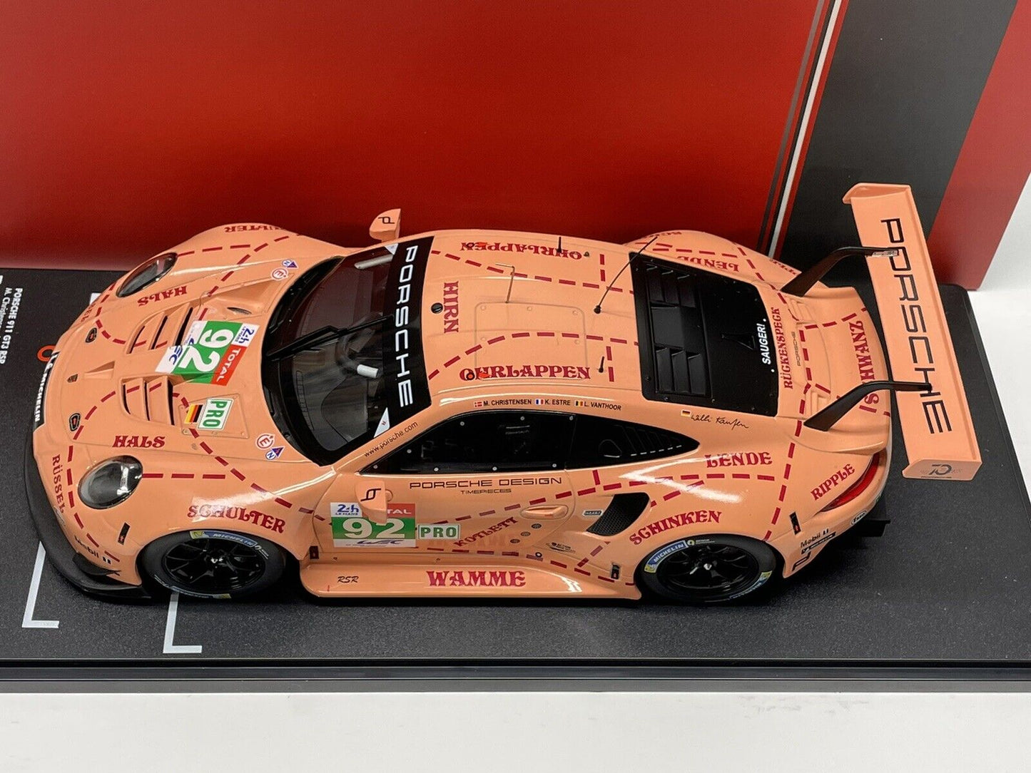 1/18 Scale IXO 911 RSR 991 winner 24h of Le Mans 2018 #92 Pink Pig Livery