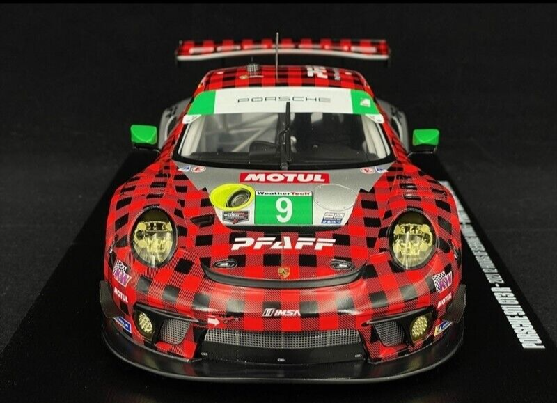 1/18 Scale Spark Porsche GT3 R #9 Winner GTD 24h Sebring 2021 Pfaff Motorsports