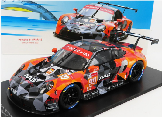 1/18 SCALE SPARK PORSCHE 911 RSR-19 #99 PROTON RACING LMGTE AM 24H LE MANS