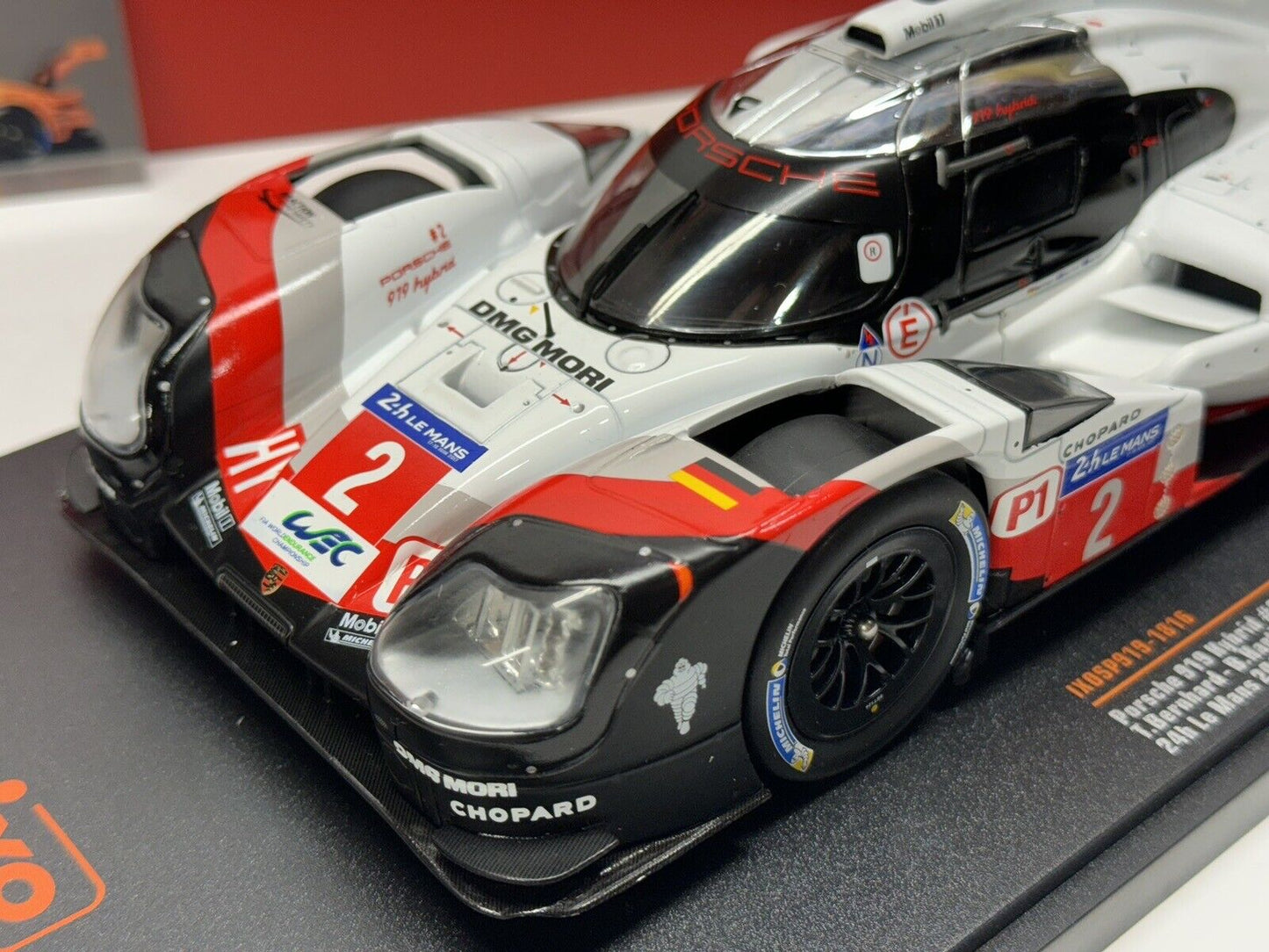 1/18 Scale IXO Porsche 919 Hybrid 2017 Le Mans Winner #2 Diecast Model Car