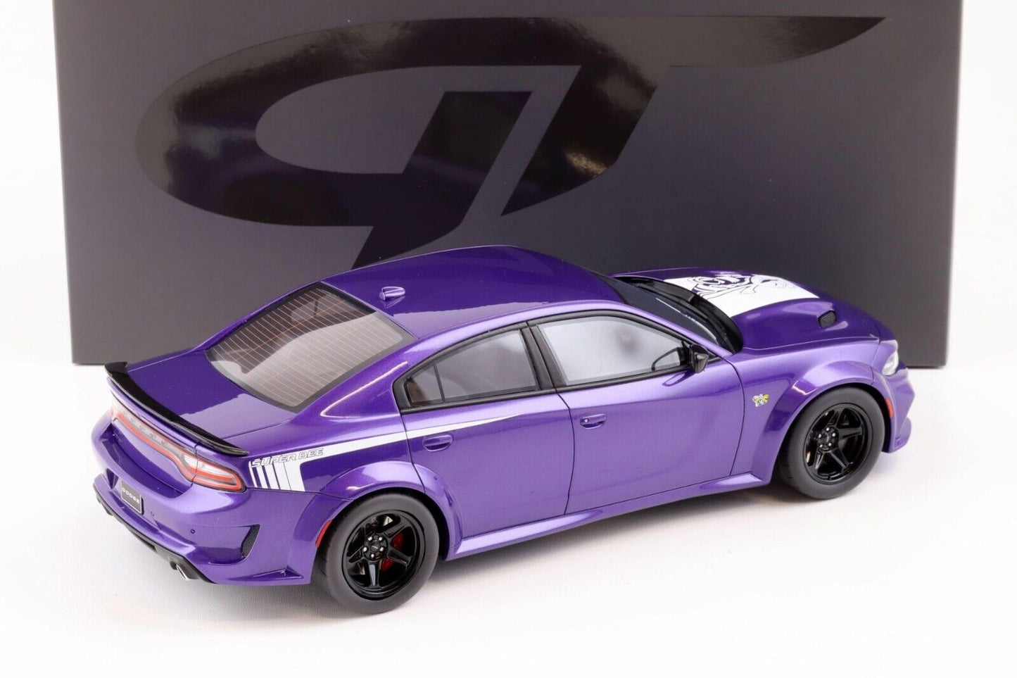 1/18 Scale - 2023 DODGE CHARGER SUPER BEE PURPLE - GT SPIRIT MODEL CAR