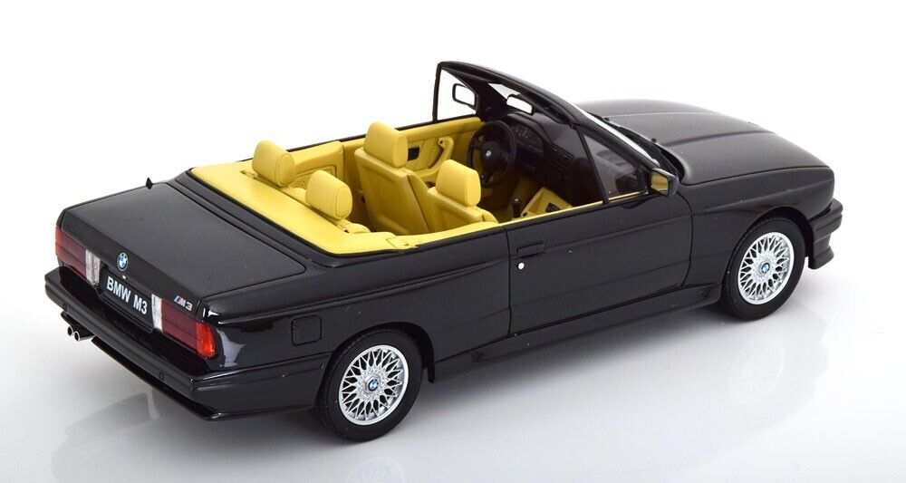 1:18 Scale 1989 BMW M3 E30 Convertible Black Model Car by OTTO Mobile