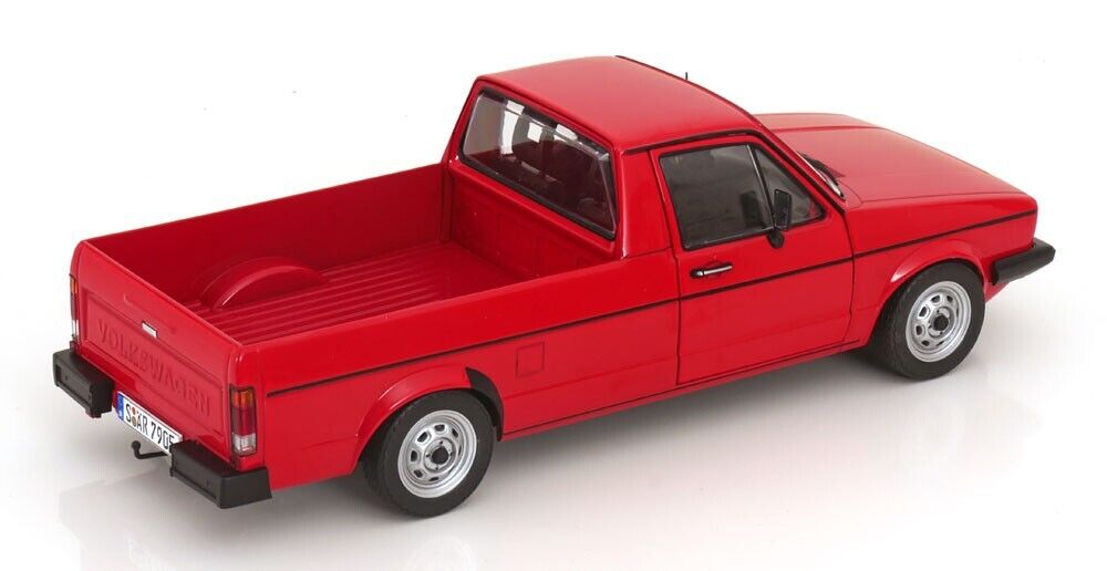 1/18 SCALE 1983 VOLKSWAGEN MK1 CADDY IN MARS RED DIECAST MODEL CAR BY SOLIDO