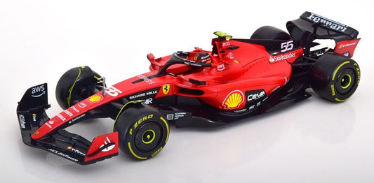 2023 Ferrari SF23 SF-23 Carlos Sainz 1/18 Scale Diecast Model Car By Bburago