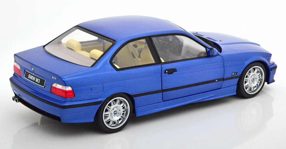 1/18 scale 1996 E36 BMW M3 in Estoril Blue Model Car by SOLIDO