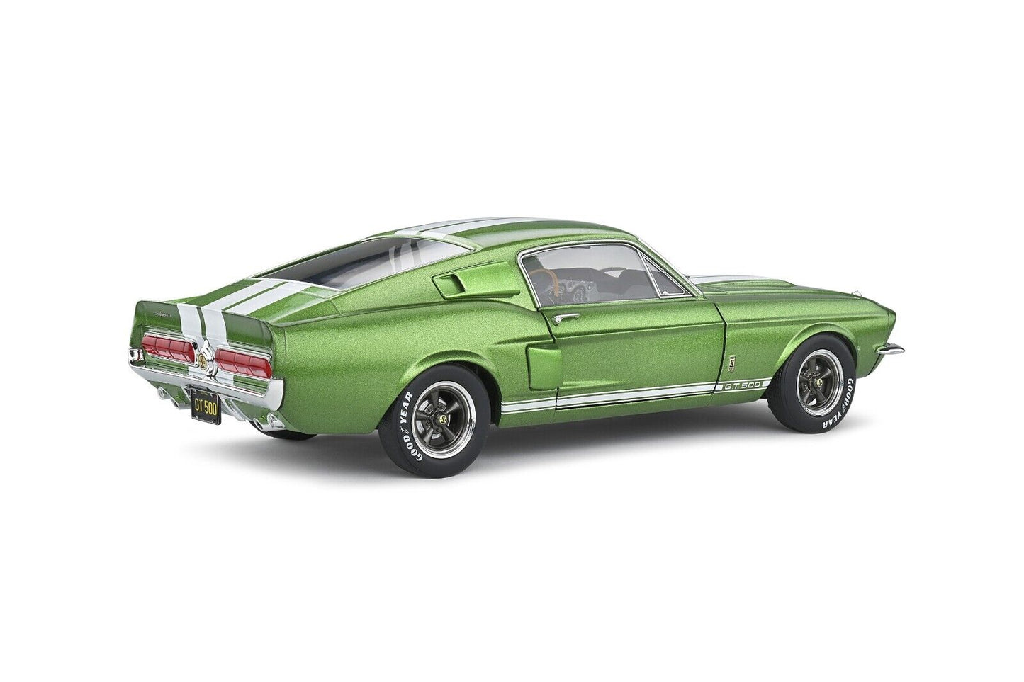 1/18 SCALE 1967 SHELBY MUSTANG GT500 LIME GREEN MODEL CAR by SOLIDO