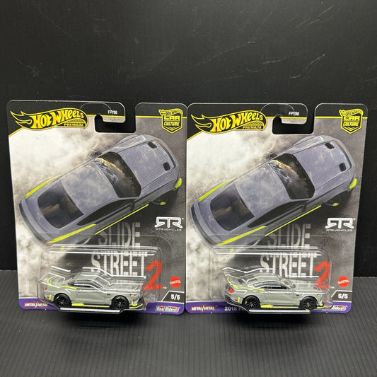 2018 Ford Mustang RTR SPEC 5 2024 Hot Wheels Slide Street2 Car Culture Lot Of 2