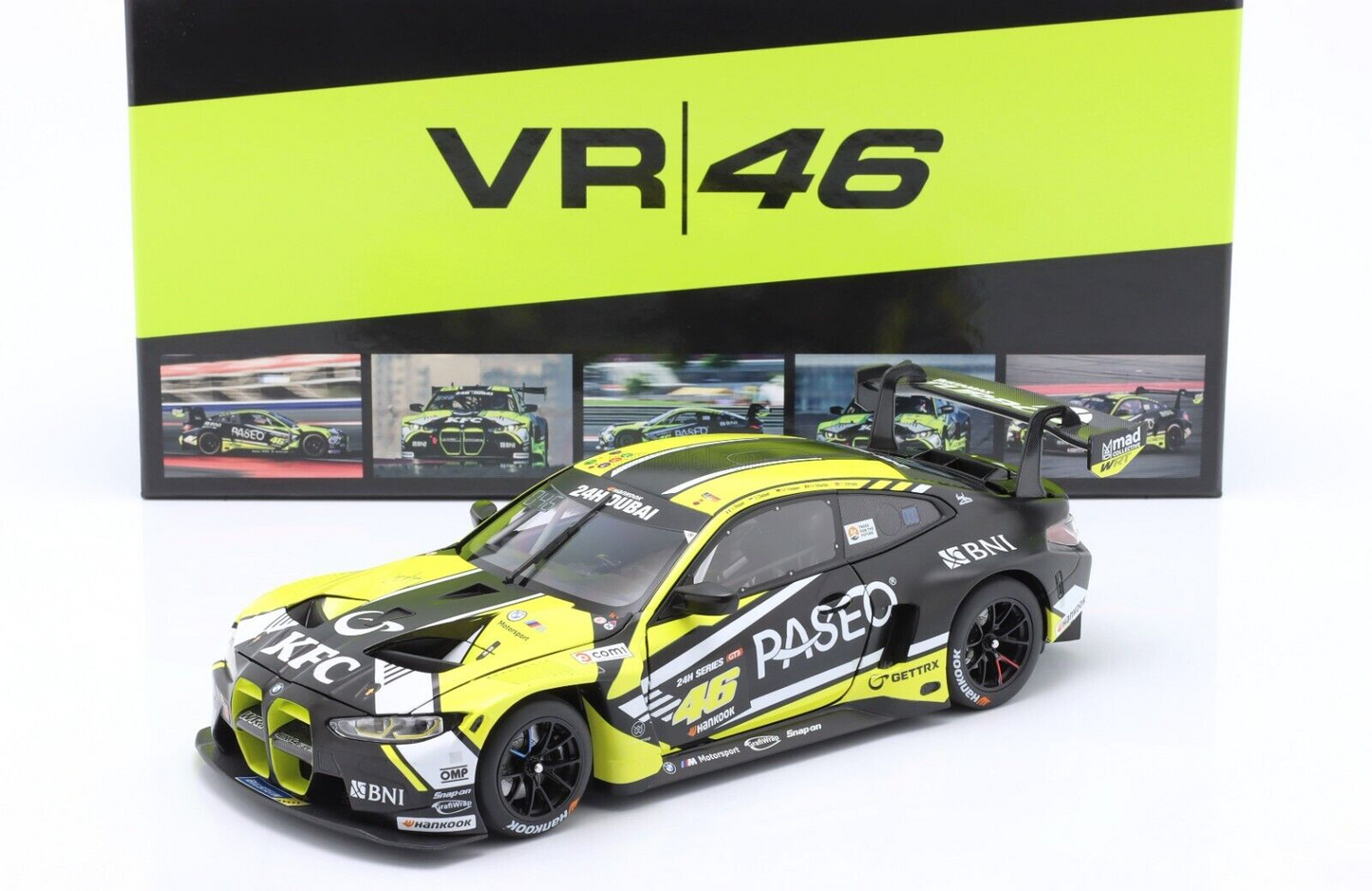 BMW M4 GT3 WRT  24HR DUBAI - VALENTINO ROSSI - MINICHAMPS 1/18 - BOX SET