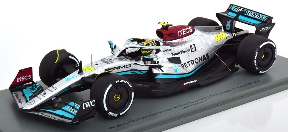 Mercedes-AMG Petronas W13 2022 French GP Hamilton #44 1/18 Scale Spark Model Car