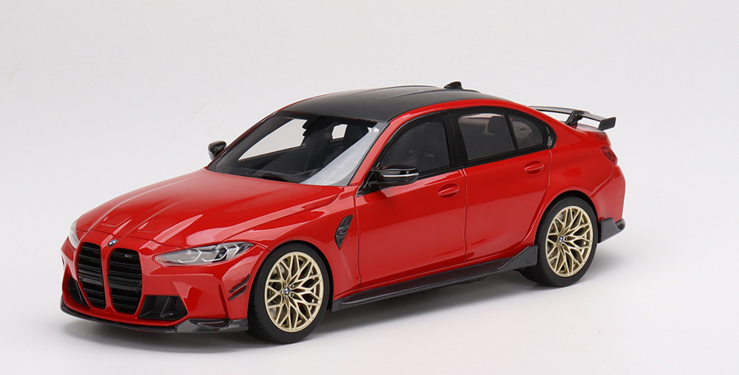 2023 BMW M3 M-Performance (G80) Toronto Red Model Car 1/18 Scale Top Speed