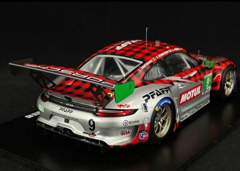 1/18 Scale Spark Porsche GT3 R #9 Winner GTD 24h Sebring 2021 Pfaff Motorsports