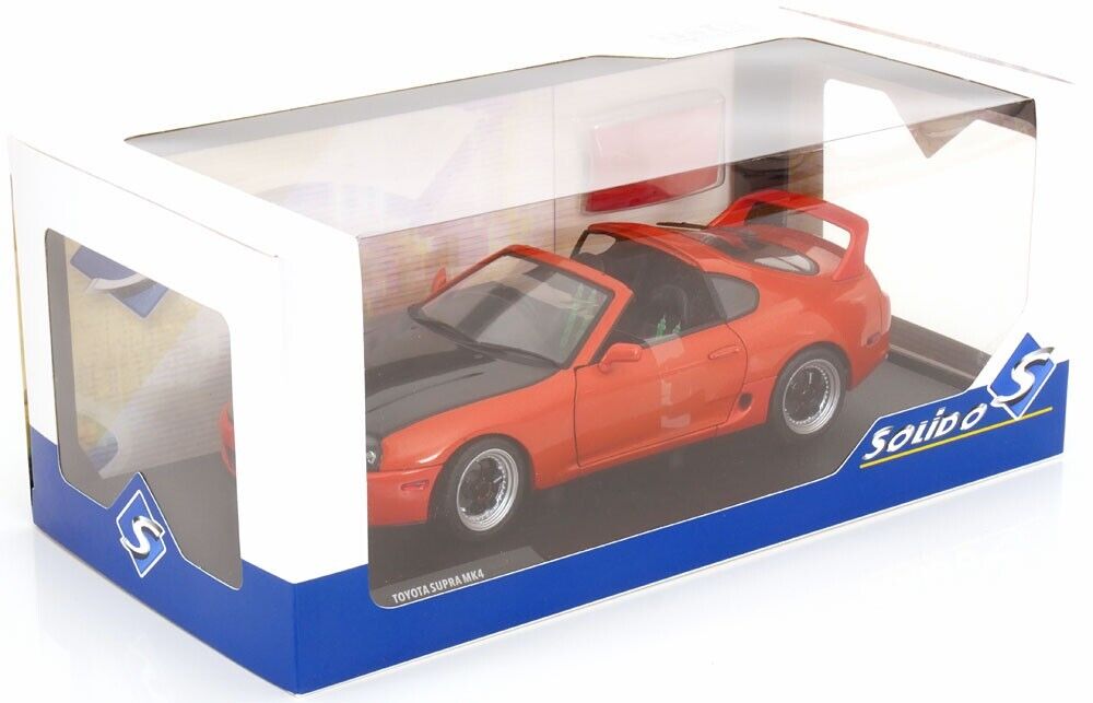 1/18 Scale Toyota Supra MK4 A80 1993 Orange Diecast Model Car by Solido